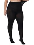 HeyUU Plus Size Tights for Women Semi Opaque Queen Size Nylon Pantyhose 1X 2X 3X 4X