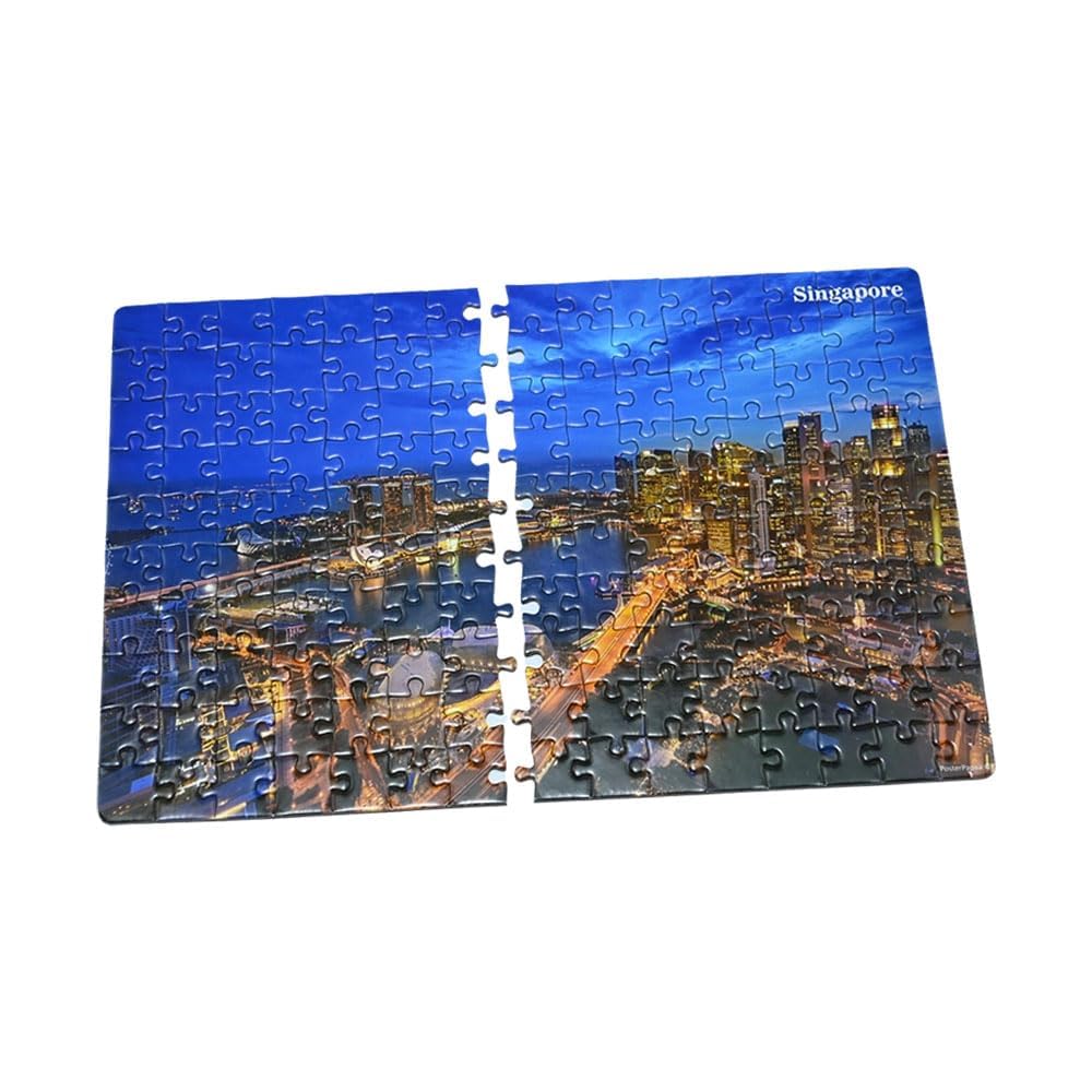 Rompecabezas de ciudad de luces, paquete de 4 rompecabezas, cada uno de 150 piezas, total 600 piezas, tamaño A4 de 8.27 x 11.69 pulgadas, para adultos y adolescentes, colorido, familiar,