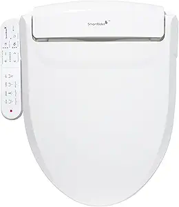 SmartBidet® SB-2000 Smart Bidet Electric Bidet Toilet Seat with Heated Seat, Warm Water, Air Dryer – Side Control Panel, Elongated