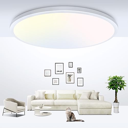 Miniatura 7 de zemty - Lámpara de techo led color negro de 12 pulgadas, empotrada, de 28 W y 3200 lm, 3 temperaturas de color en una, 3000 K4500 K6000 K, moderna,