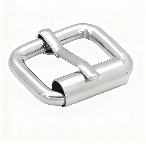 Miniatura 4 de BIKICOCO Hebilla de rodillo, 34 pulgadas de talón Rolling Bar Hebillas para bolsos Correas de correas de cuero