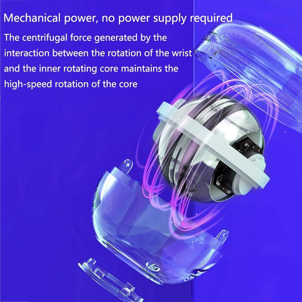 Gyroscopic Ball, Self-Starting Wrist Strengthening Device, Used to Strengthen Arms, Fingers, Wrist Bones and Muscles (Size : Style 2) ()