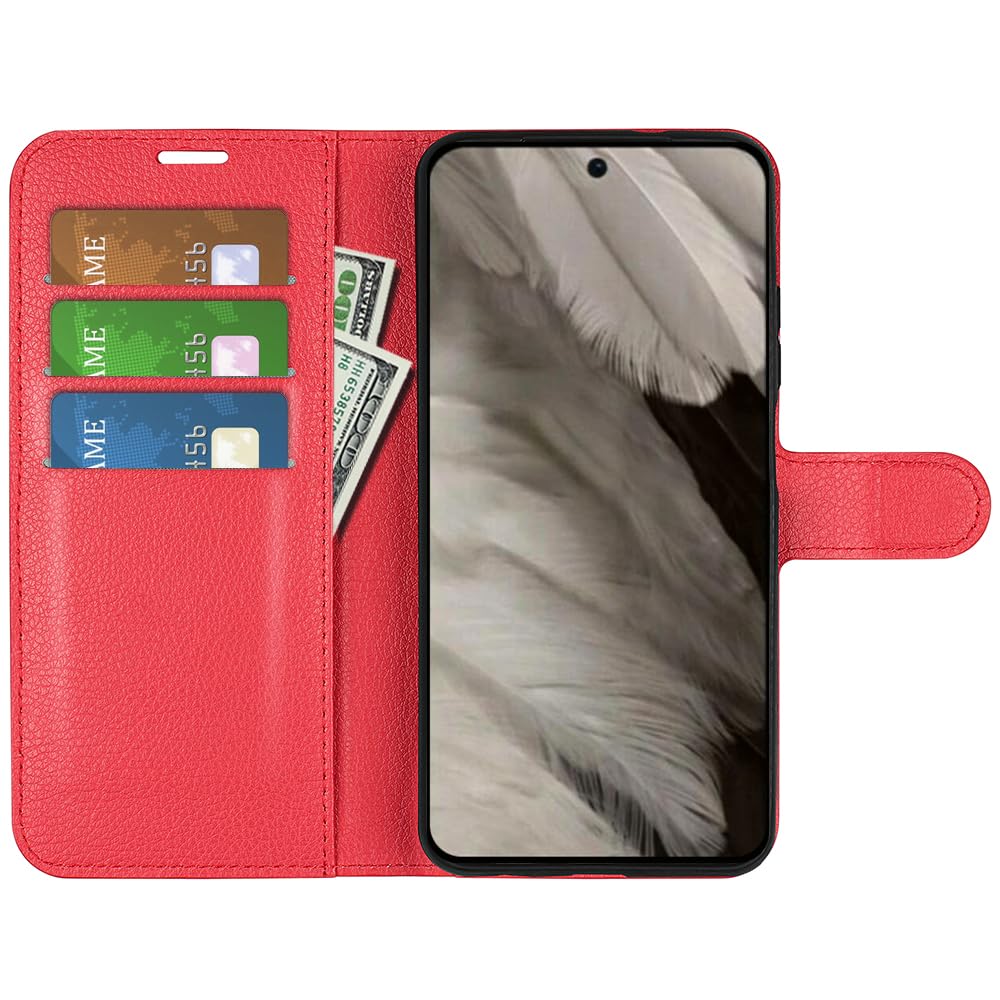 Rerzoiro Cover per Google Pixel 8 Pro Custodia Portafoglio [Blocco RFID] Premium Pelle PU Wallet Case Flip Libro con Porta Carte Slot Supporto Flip Case per Google Pixel 8 Pro, Nero