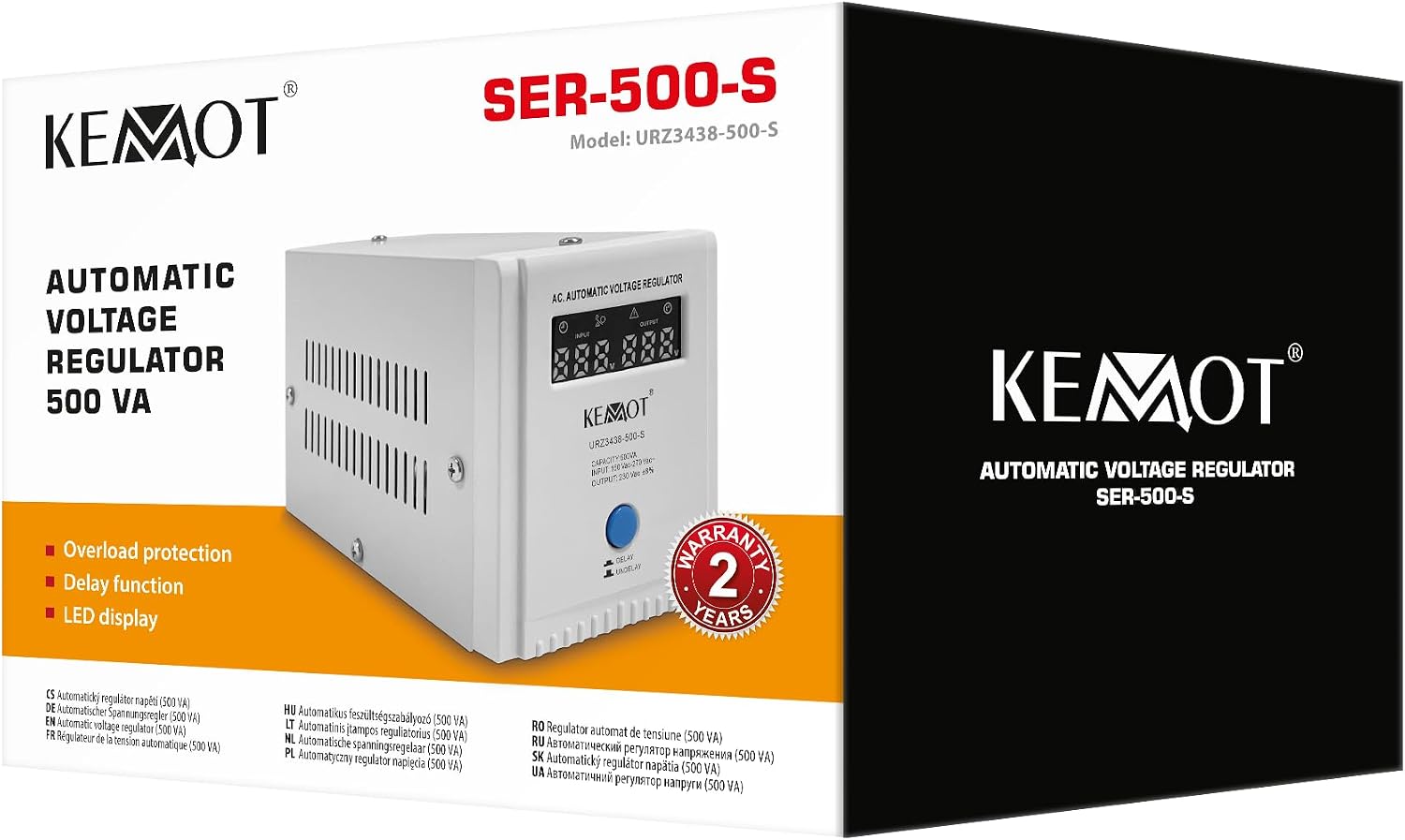 Kemot Automatyczny Stabilizator Napięcia SER-500-S Precyzja 8 URZ3438-500-S