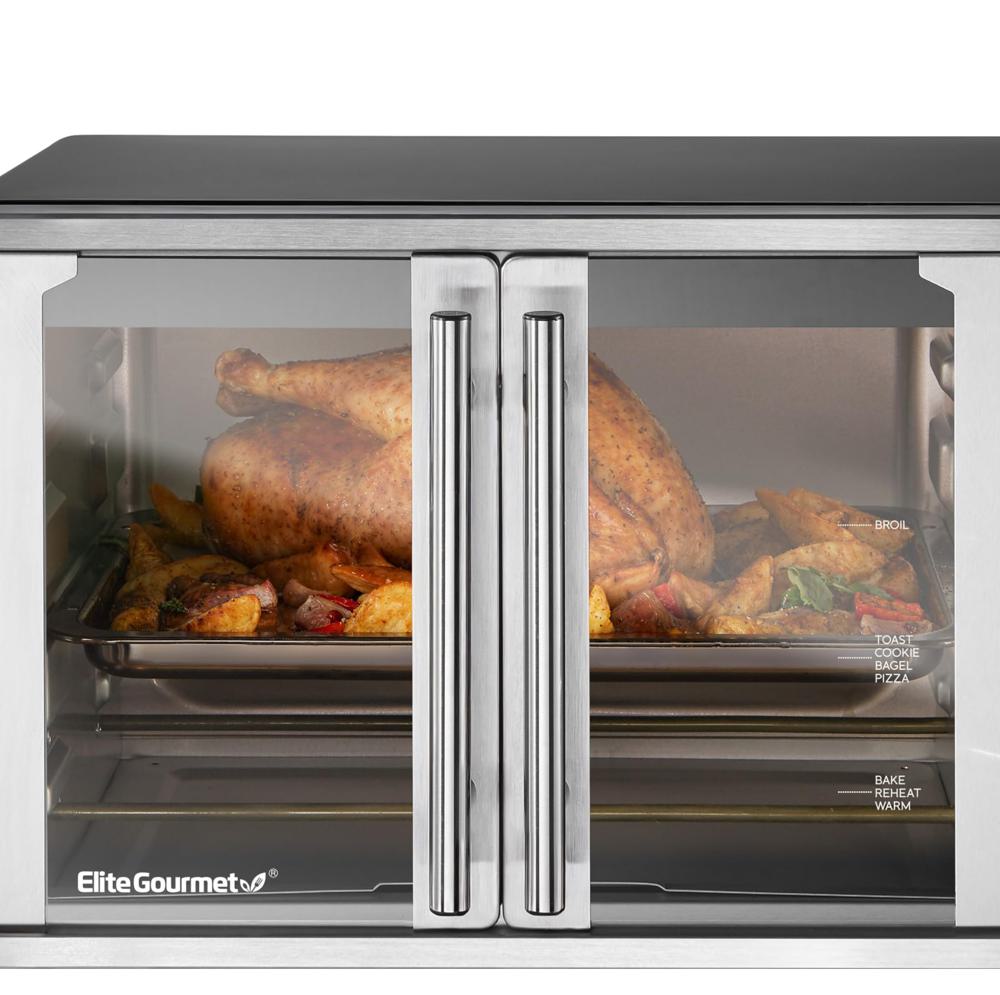イタリア トースター Amazon.com: Elite Gourmet ETO2530M Double French Door Countertop