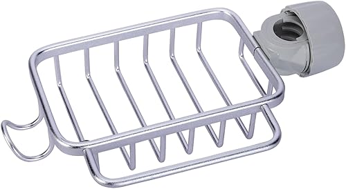 Soporte de esponja para grifo con gancho, escurridor para cocina, organizador de fregadero o ducha, estante para champú y cepillo para colgar baño,