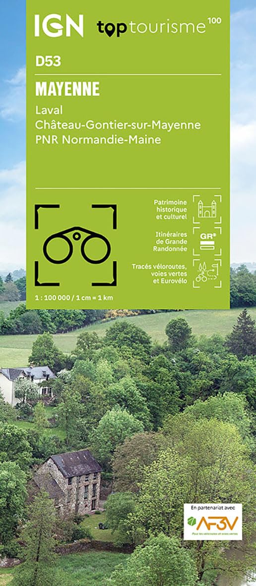 Mayenne - Laval Château-Gontier-sur-Mayenne (D53): 1:100000 (TOP 100)