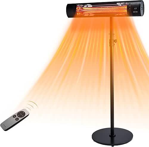 EAST OAK Electric Patio Heater, 1500W Wall Mounted & Standing