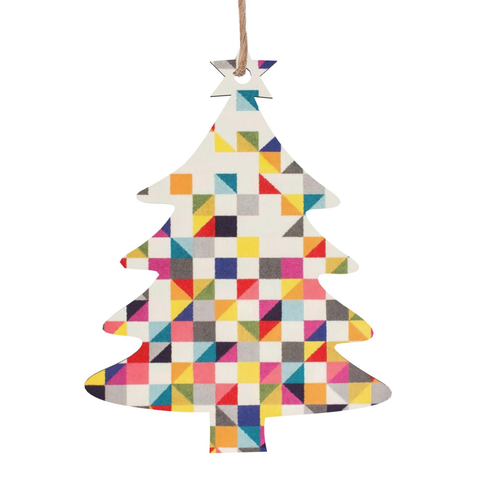 Amazon.co.jp: 三角形の幾何学模様のクリスマスツリーオーナメント