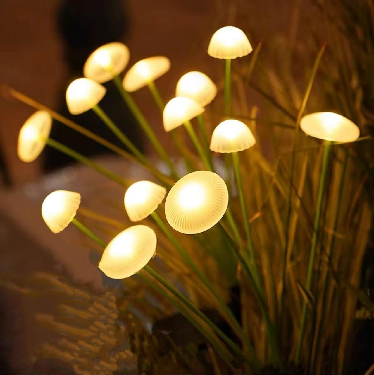 SkyAura Solar Fairy Mushroom Lights for Garden – 8 LED Warm White Stake Lights, IP65 Waterproof, Auto On/Off Dusk to Dawn, 15+ Hr Battery Backup, Decorative Solar Lights for Lawn, Pathway, Patio. (1)-picture-14