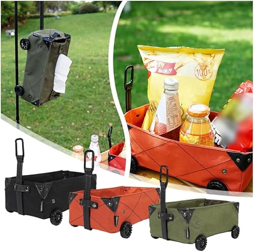 Carrito plegable plegable para interiores y exteriores, multiusos, para patio, jardín, se puede utilizar para acampar y picnic organizador para