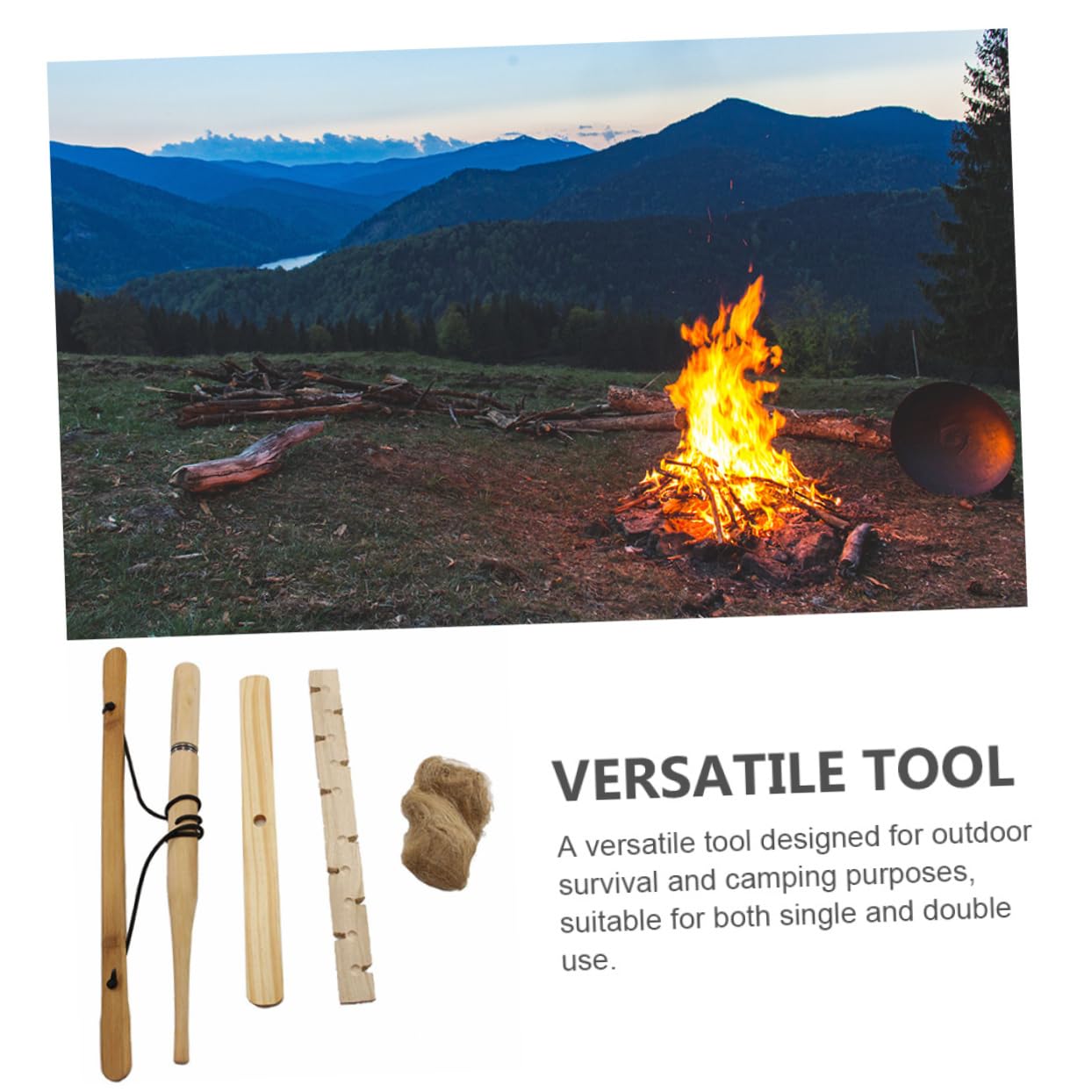 Sosoport 5ensembles Outil De Démarrage De Feu Extérieur Kit Allumage Portable pour Camping Randonnée Et Activités De Plein Air Léger Et Pratique Indispensable pour Vos Aventures Nature