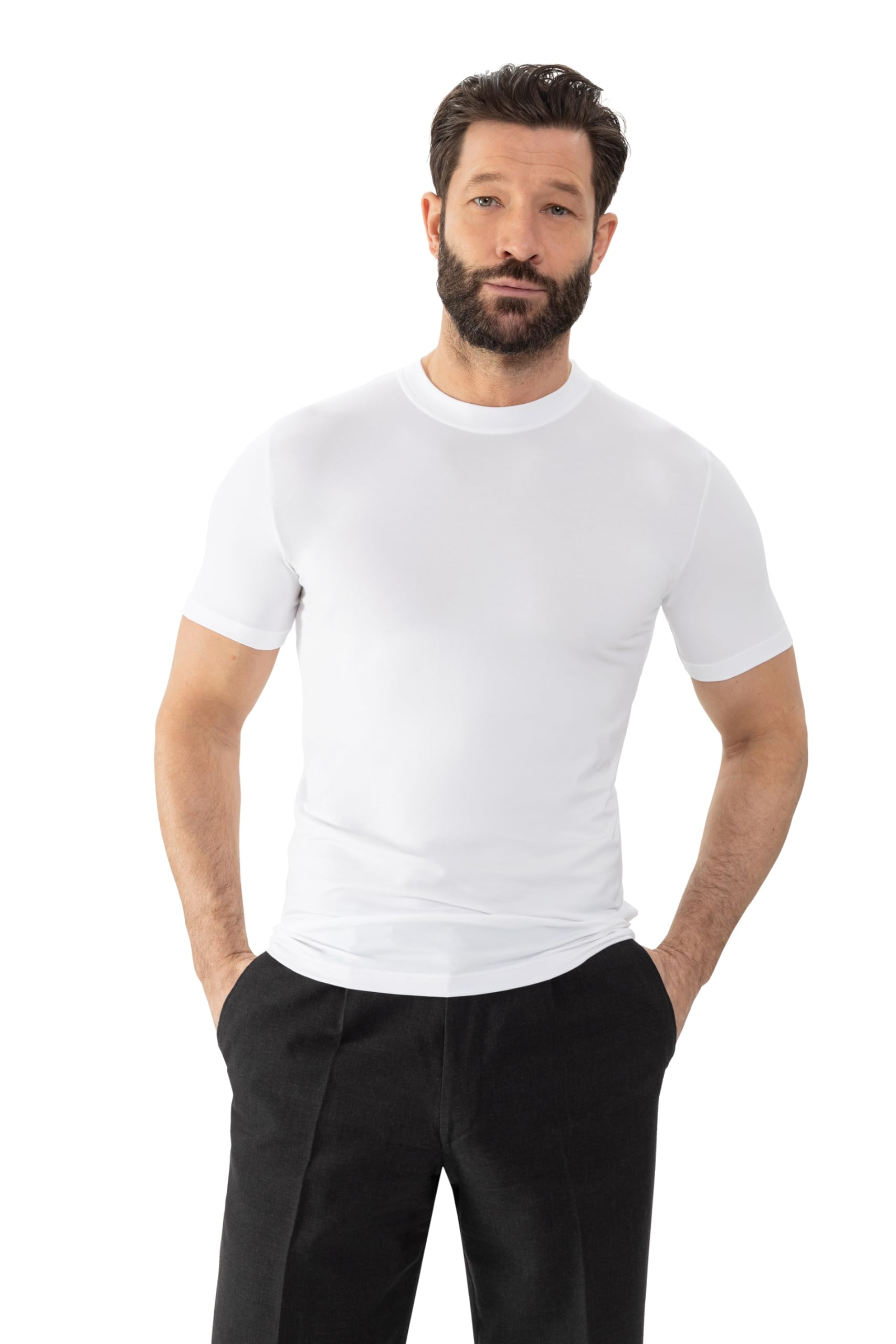 Mey Herren Shirt - Halbarm T-Shirt mit Rundhalsausschnitt - Basic Serie Dry Cotton - 46103