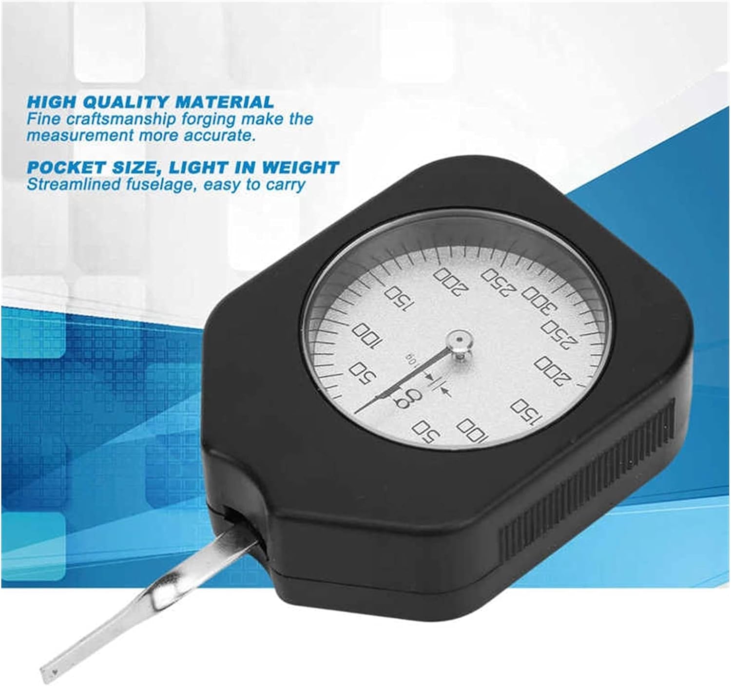 Digital Force Gauge, Dial Tension Gauge Meter Single Needle Switch Dynamometer 100g/150g/300g for Measuring Force Tools(300g)