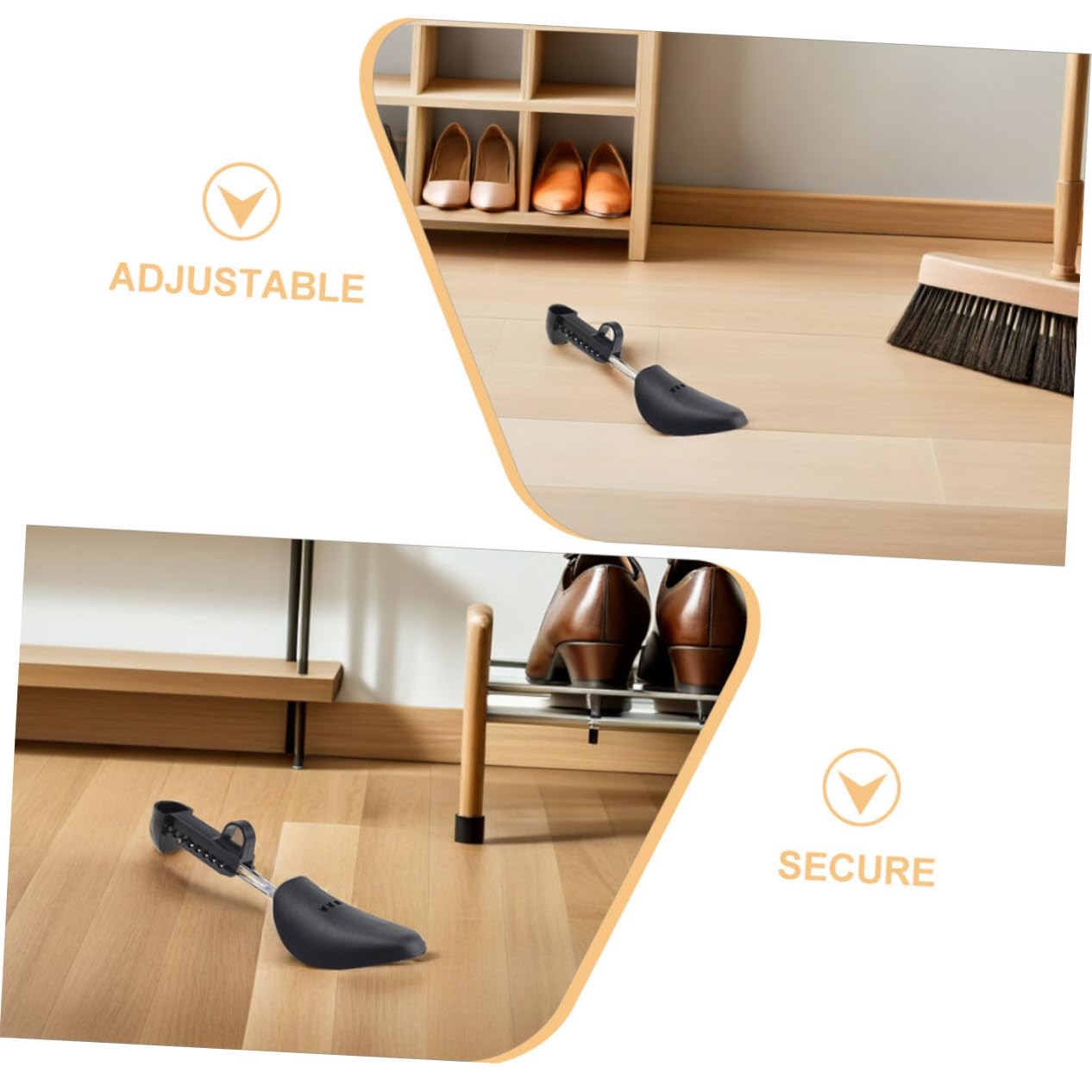 OUNONA Hormas para Zapatos Ajustables de Plástico Resistente para Hombre Soporte para Forma y Evitar Arrugas Zapatillas y Calzado Deportivo
