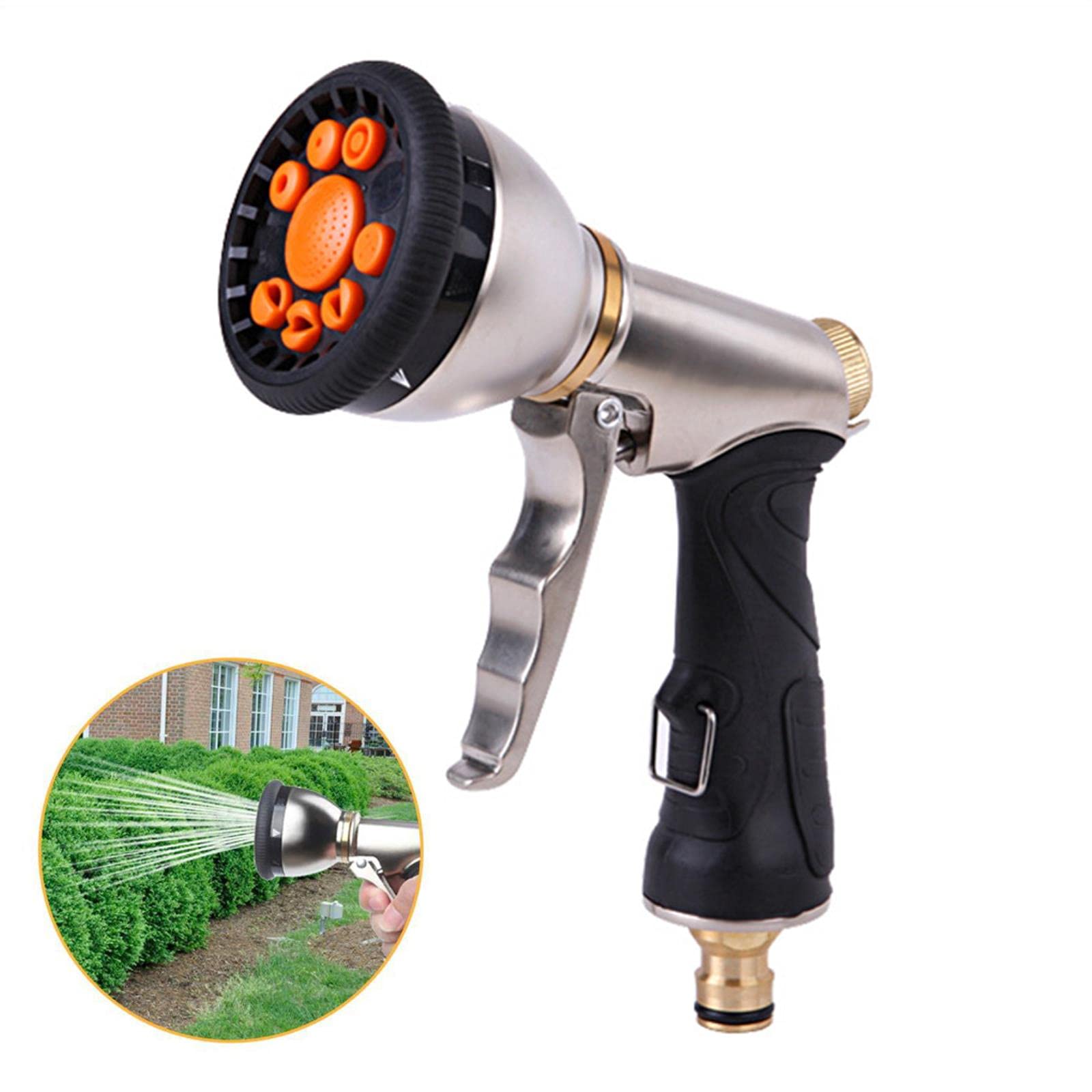 Jardín Multi Spray Pistola de riego Manguera Pulverización Pistola de agua a presión Lavadora de autos Boquilla de limpieza Manguera de jardín Pistola de agua Aspersor Huerto Riego Pistola de agua
