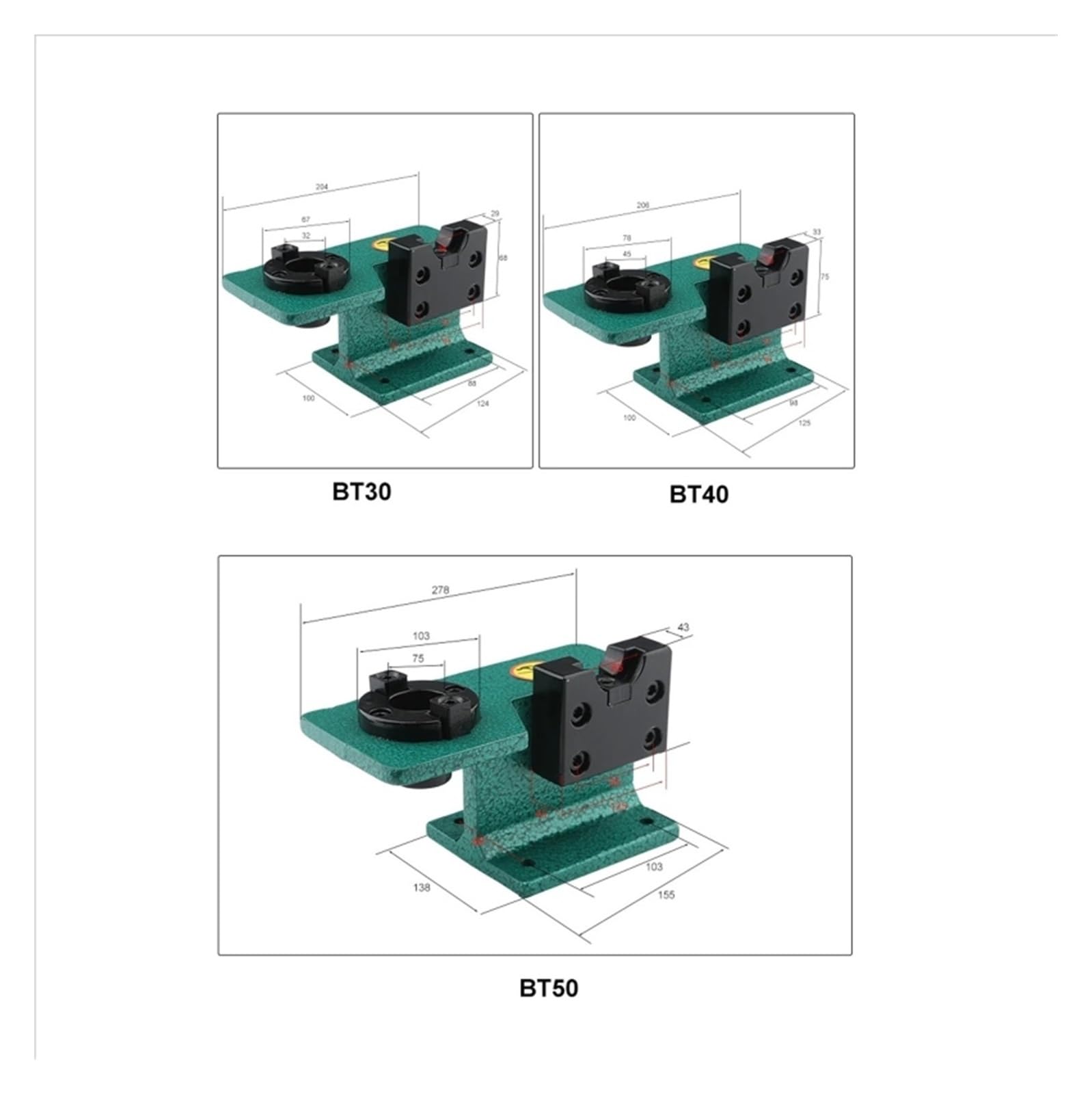 Accesorio de apriete de Aluminio BT30 BT40, Accesorio de Bloqueo, Piezas CNC, Herramientas de Torno para fresadora CNC (BT50)