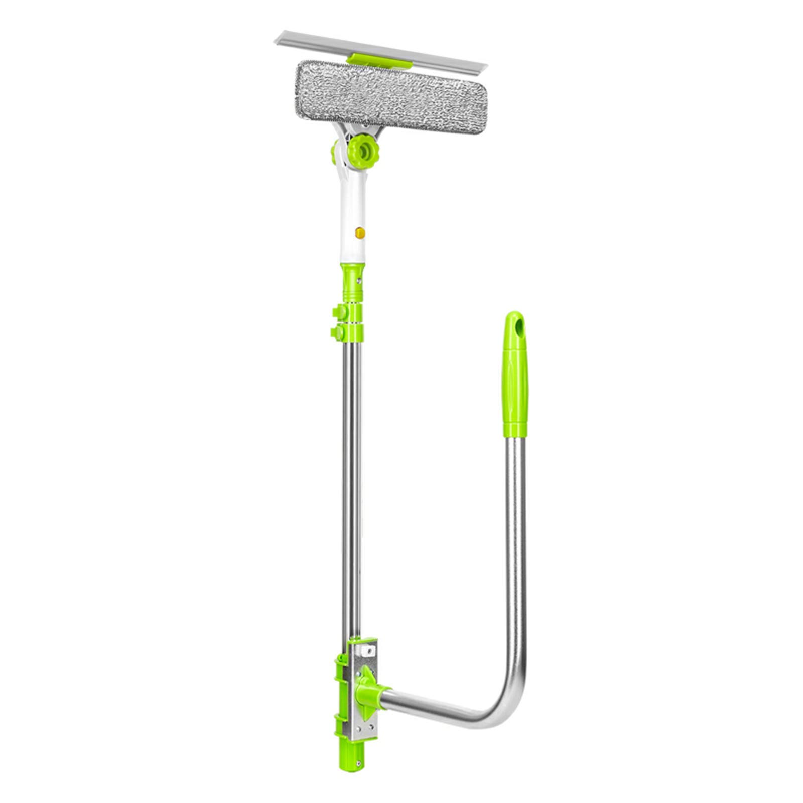 U Shaped Telescopic Window Squeegee Cleaner High Rise, Adjustable Sponge Head And Squeegees, Window Glass Cleaning Tools For Indoor Outdoor Window, 1.4m Extendable Steel Pole - View #3