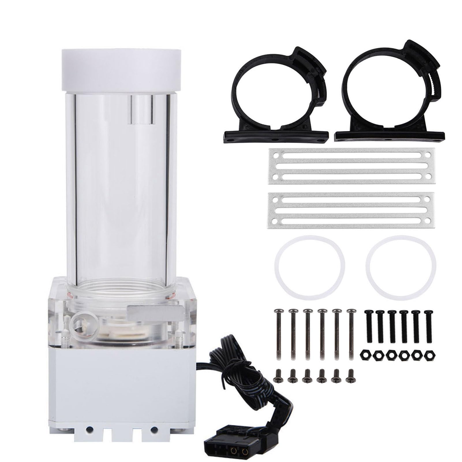 Kit Refrigeración Líquida PC RGB, Bomba Depósito Integrado 17cm Compatible with PUB FS6PD, 800L/H Alta Presión 4M, Enfriamiento CPU Personalizado Silencioso para Gaming