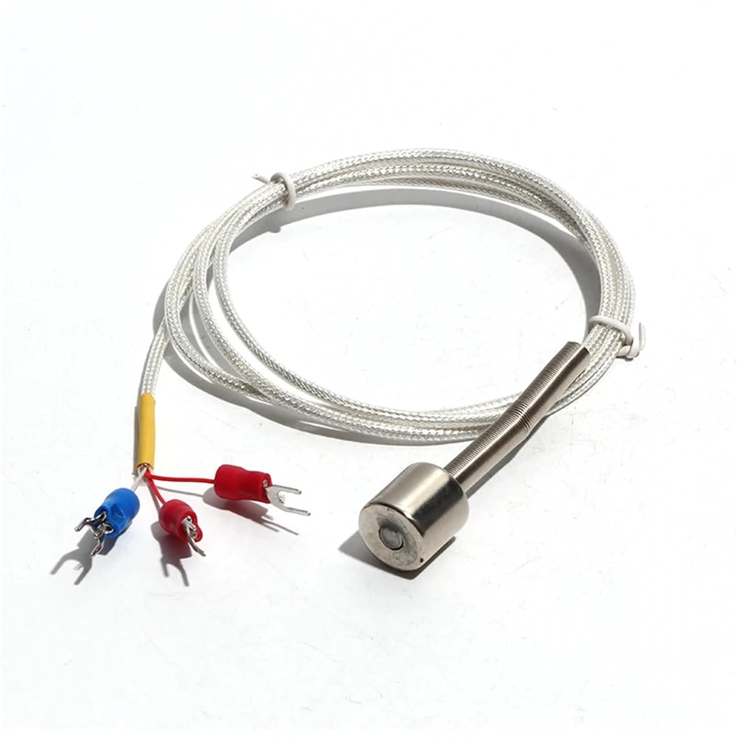 Strong Magnetic High Temperature Sensor PT100 Magnetic Probe Adsorption Thermal Resistance -60-180 Degree(PT100 1.5M Length)
