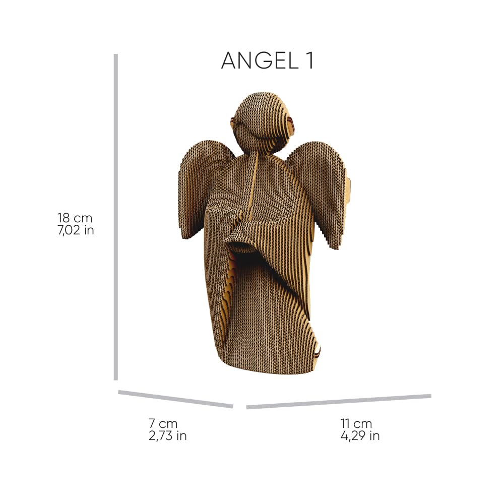 Anges Puzzle 3D en Carton – Coffret 2 Maquettes | 193 Pièces – Kit Sculptures DIY à Peindre, Matériaux Recyclés, Ados & Adultes, Idée Cadeau Déco