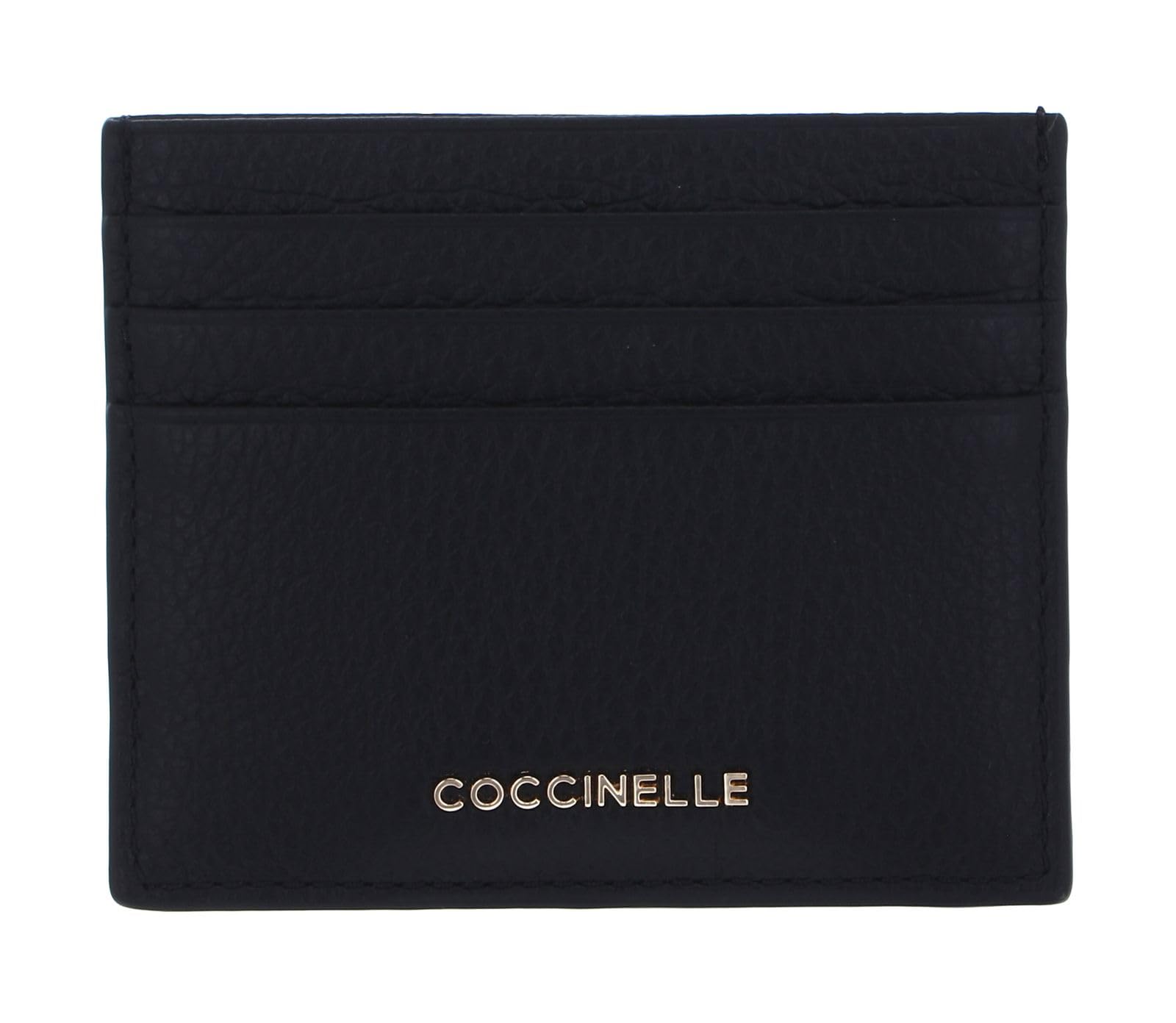 Coccinelle Pelle portacarte Metallic Soft Document Holder Noir nero