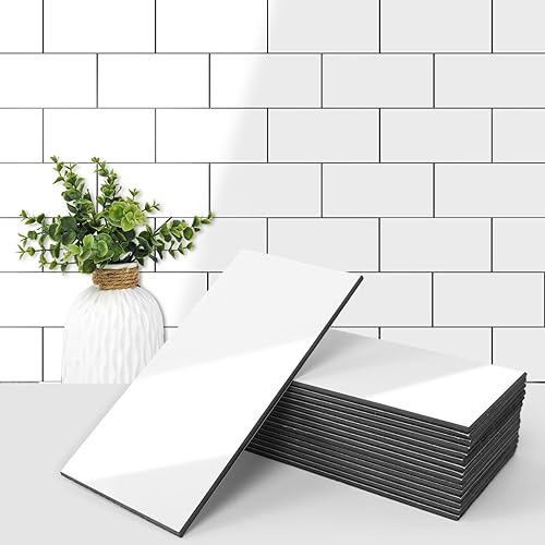Art3d 102-Piece Peel and Stick Wall Tile for Kitchen Backsplash,