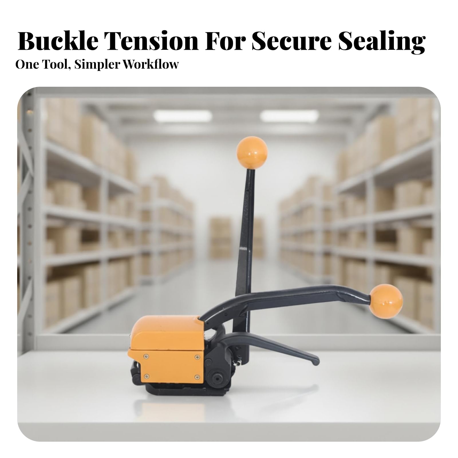 TISHITA Tendi Manuale Affidabile Impugna Ergonomica Antiscivolo, Tenditore Manuale per Reggetta, Portatile, Tenditore per Fascette Manuali, Magazzino