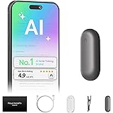 Plaud NotePin Voice Recorder, AI Voice Recorder, App Control, AI Notetaker, AI Transcribe & Summarize, Support 112 Languages, 64GB Memory, Audio Recorder for Lectures, Meetings, Cosmic Gray