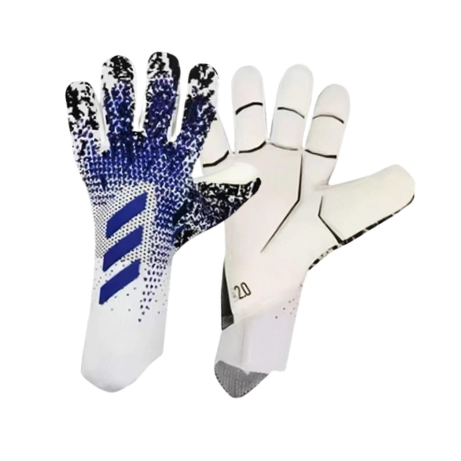 LOOM TREE Goalkeeper Gloves Thickened Equipment Hand Protection Goalie Training Gloves Blue Black Size 7 | Team Sports | Soccer | Clothing, Shoes & Accessories | Gloves-image-33