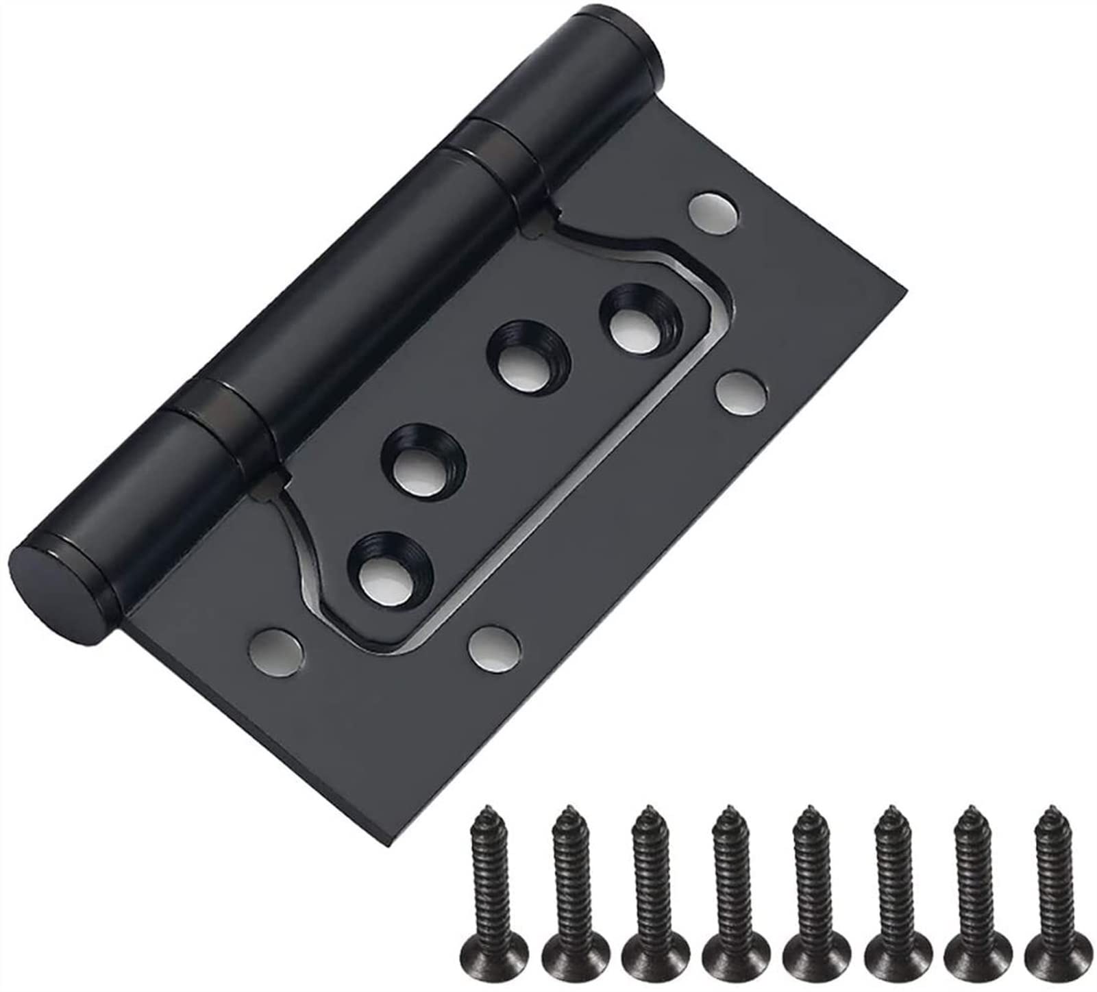 4 "100mm Imagen de Acero Inoxidable de Las bisagras Dormitorio de la Puerta de la Puerta de Madera Ranura Libre Espesada con el rodamiento de Mudo de 4 Pulgadas Bisagra de la Puerta (Color : Nero)