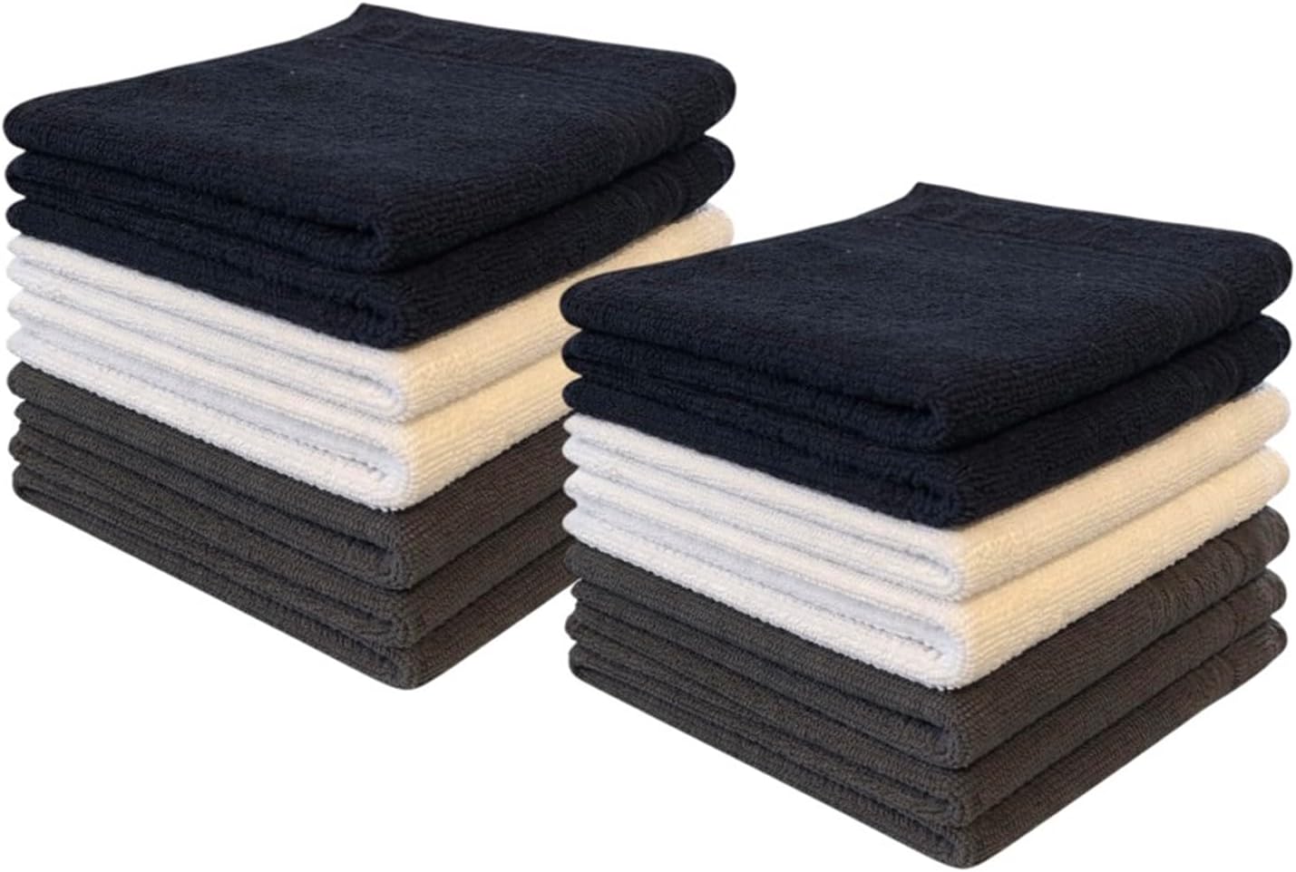 Washcloths, 12 Pack, 100% Ring Spun Cotton Wash Cloths for Body and Face, Design to exfoliate Your Hands, Extra Soft and Absorbent Machine Washable Size: 12 x 12 Inch.