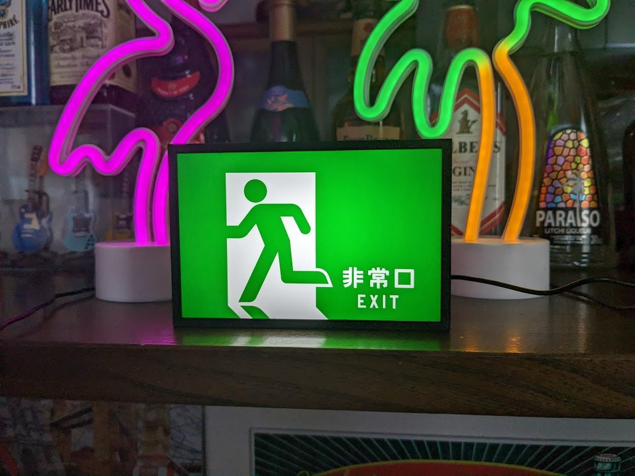 Amazon.co.jp: 非常口 避難誘導 デスクトップ テーブル カウンター