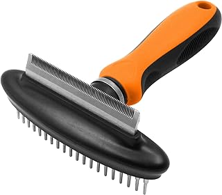 Pet Life Â® Flex Series 2-in-1 Dual-Sided Grooming Undercoat Pet Rake and Deshedder