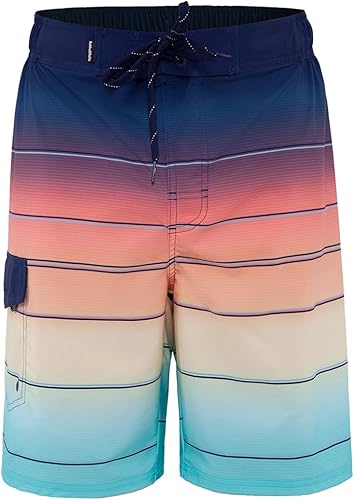 Rokka&Rolla Traje de baño para hombre, 9 pulgadas, secado rápido, elástico, para playa