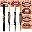 evpct 3Pcs Chestnut Nude Brown Matte Lip Liner and Lipstick Combo Set Kit for Women Antique Rose Magic Lipstick 24 Hours Original Lip Liner Makeup Stain Long Lasting Waterproof Smudge Proof labial