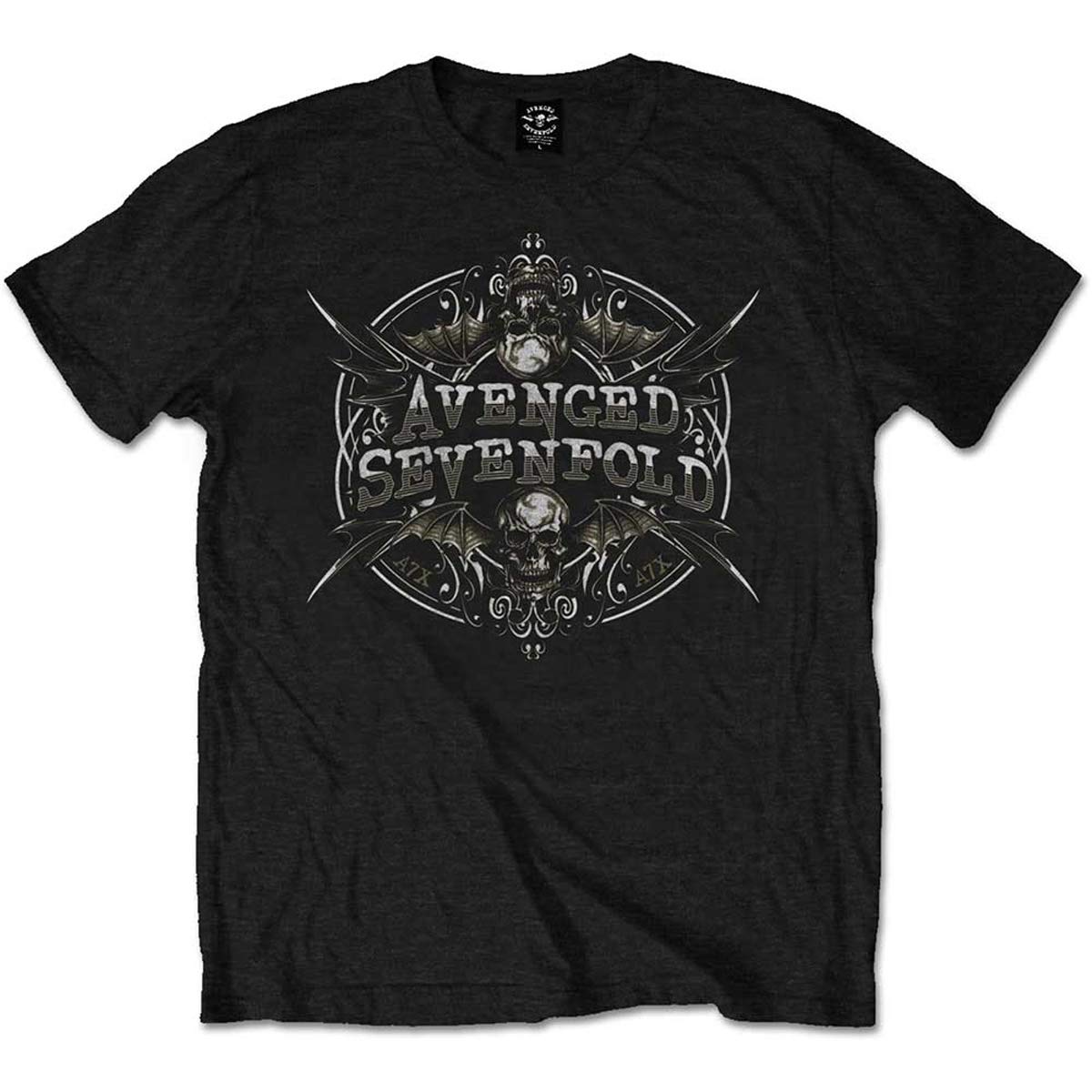 Avenged Seven Fold Men's Avenged Sevenfold Reflections T-Shirt, Black (Black Black), Xx-Large