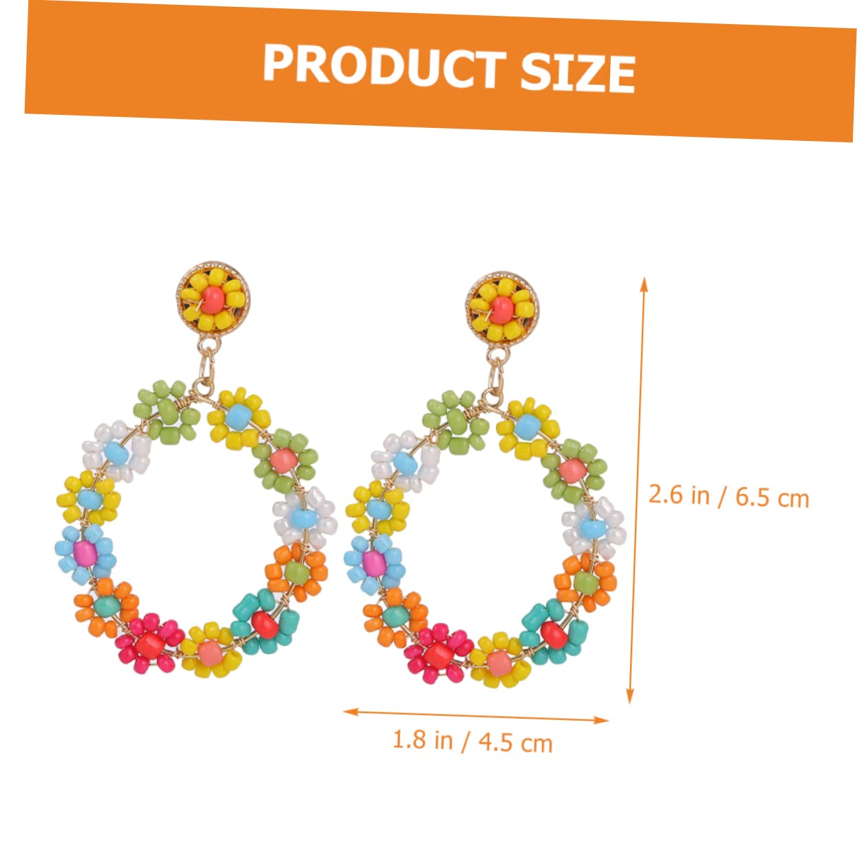 SHERCHPRY Pendientes De Cuentas De Flores Pendientes Para Aretes Con Motivo De Flores Pendientes De Poste Para Pendientes De Puños Para Cuentas De Vidrio