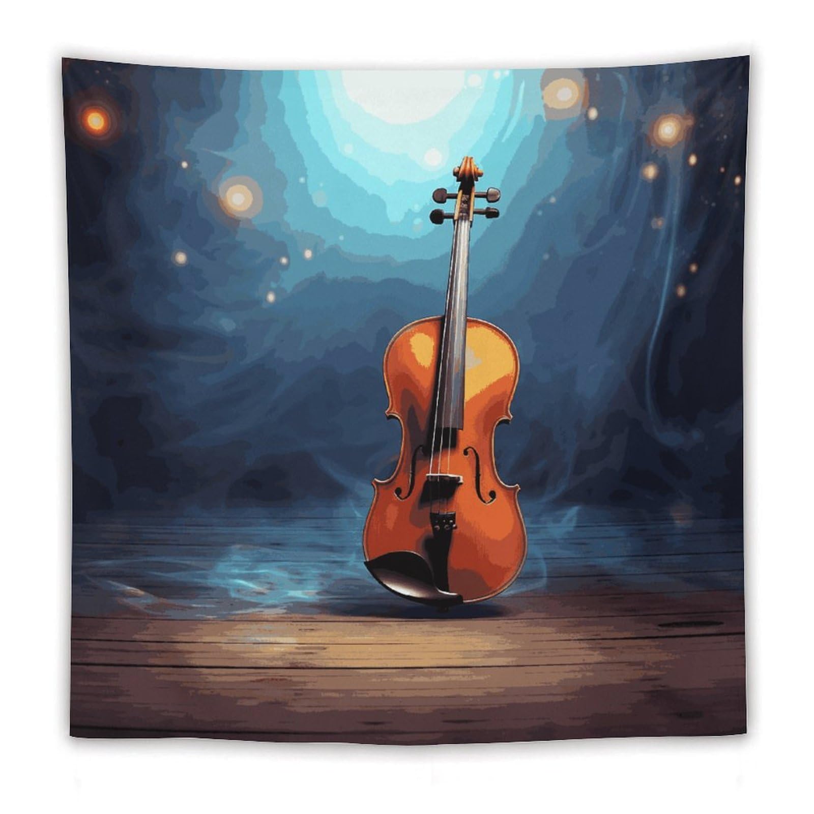LDGSUPH Violin Poster Tapestry Wall Hanging Decor Anti-fading Aesthetic Wall Tapestries Fashion Wall Blanket Decor Modern Wall Art Tapestry for Bedroom Home Decor 60"x60"