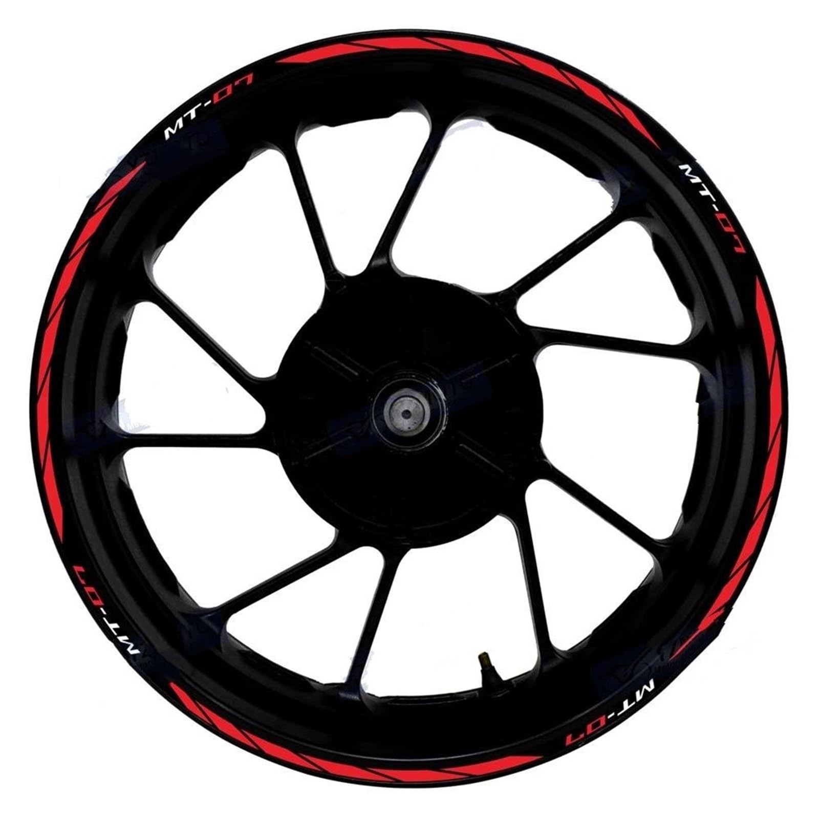 Motorbike 17 Inch Wheel Stickers Rim Stripe Tape Hub Motorcycle Decal Decorate for Yamaha MT-07 MT07(Color12)
