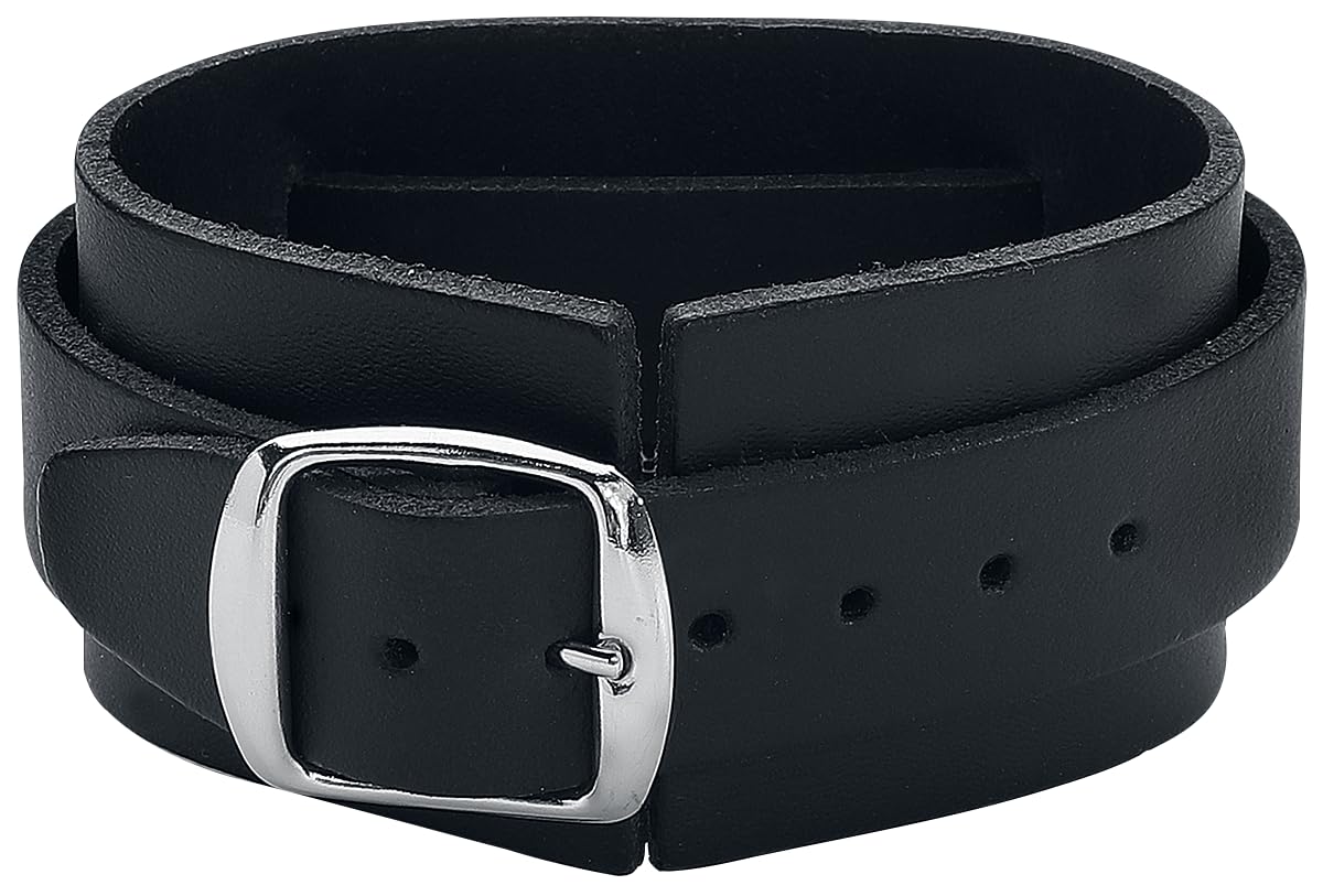 Iron Maiden Logo Männer Lederarmband schwarz