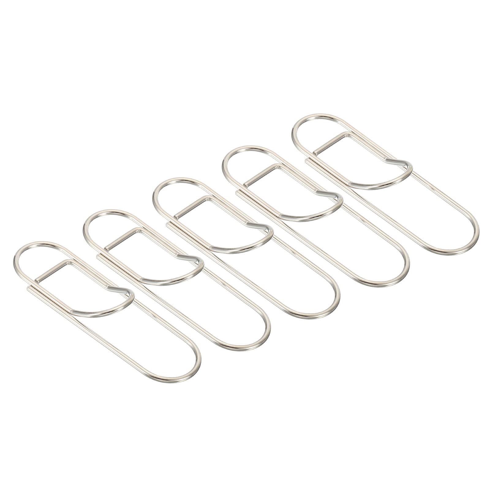 PATIKIL 2" Metal Pen Clip, 5 Pack Pen Holder Clip Pencil Clip Pen Clip Holder Pen Holder for Notebook Clipboard Book Journal Silver