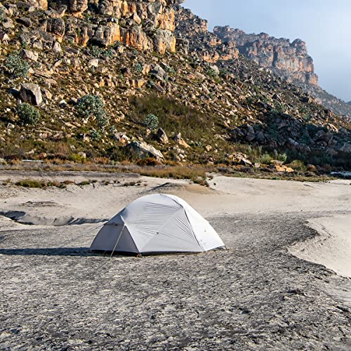 Naturehike Mongar 2 Person Backpacking Tent 3 Season Camping Tent Ultralight Double Layer Free Standing Tent For Camping Hiking Cycling (Gray-20D Nylon) #TOP7