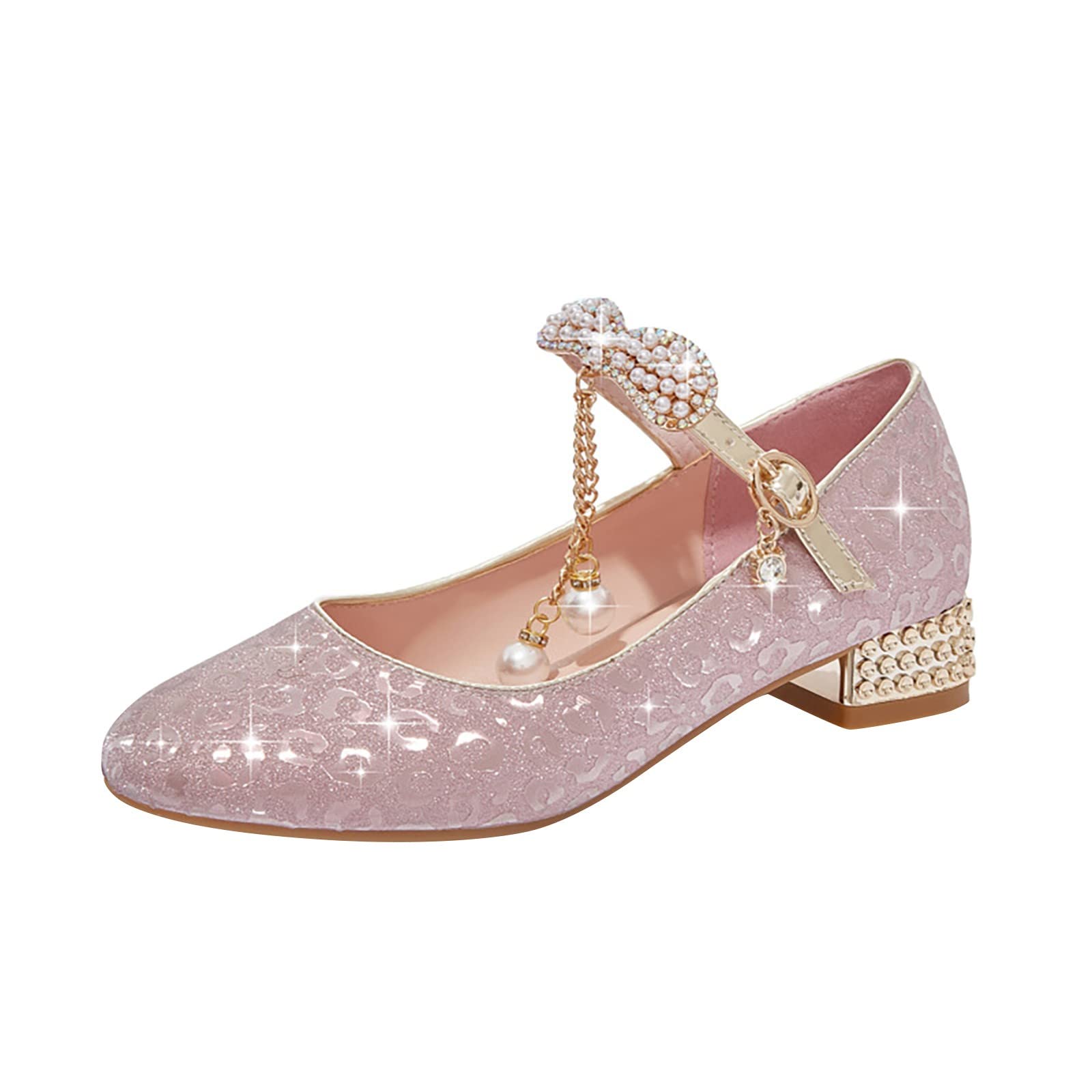 Scarpe in Pelle con Paillettes Sandali Bambino Estive Ciabatte Bambina Estivi Da Spiaggia Sandali Per Bambine E Ragazze Bambina Da Principessa Semi Chiuso Ciabatte Da Spiaggia