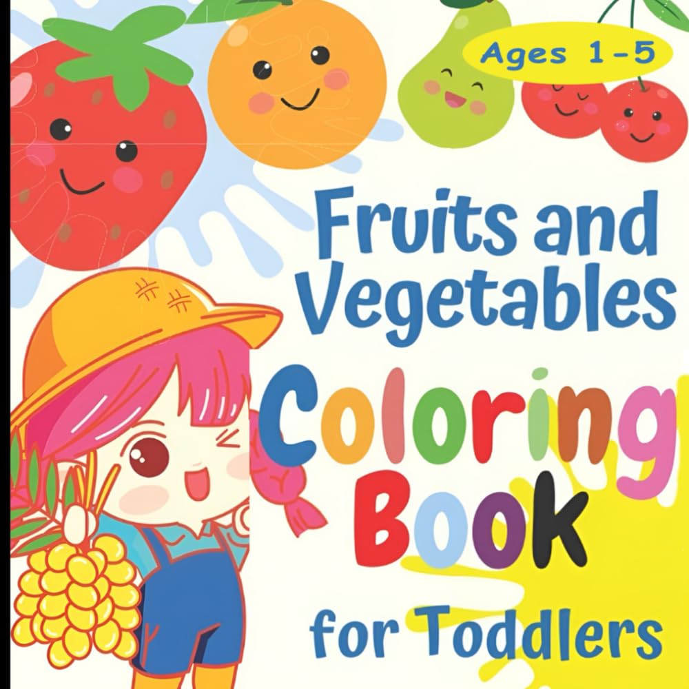 My First Fruits & Vegetables Colouring Book: Big Bold Lines | Easy Alphabet Coloring | Ages 1–5: Big & Simple Coloring Pages to Learn Fruits, ... toddlers, preschoolers, and early learners.)