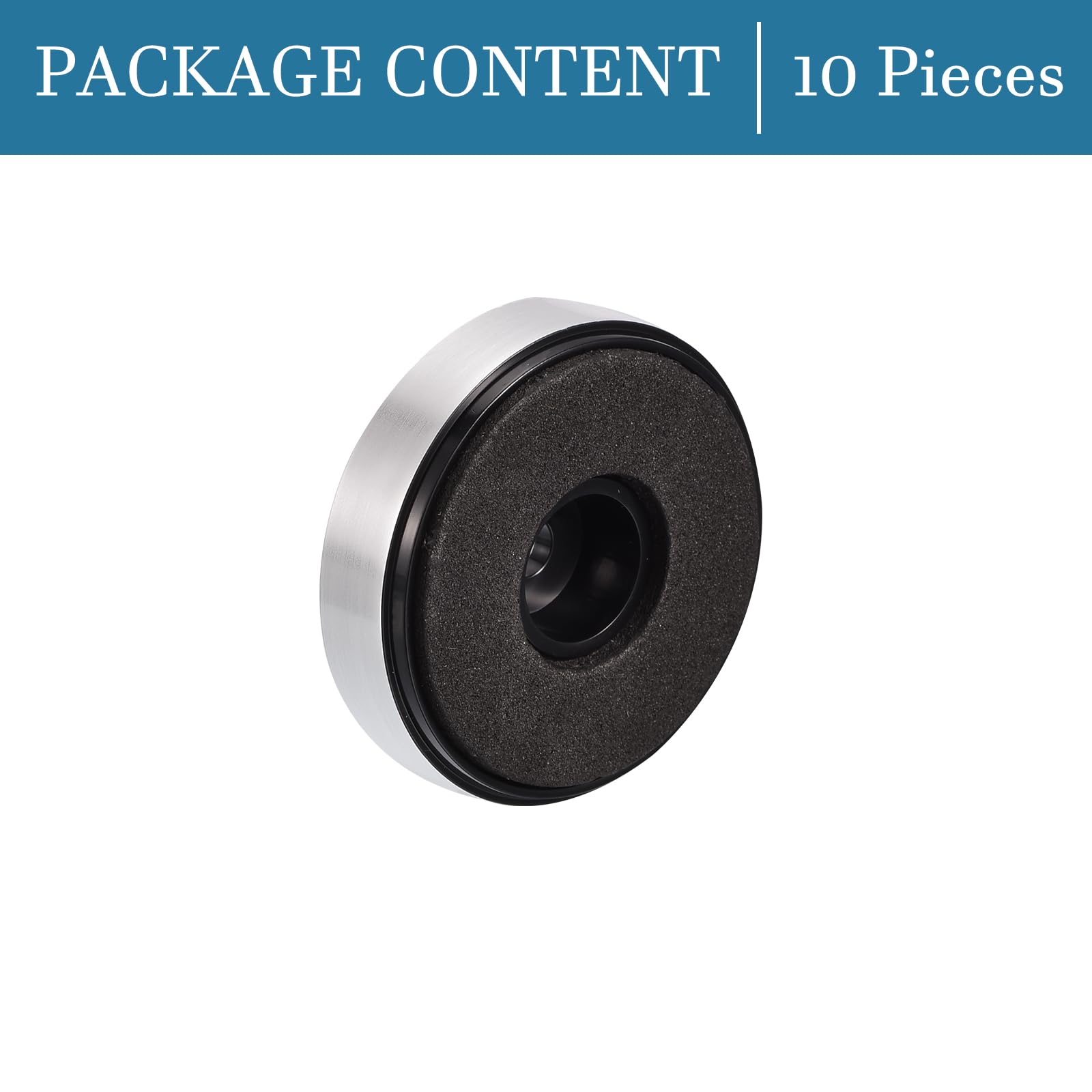 QUARKZMAN 40mm Altoparlante Piedi Supporto Tampone Assorbimento Shock Argento 10pz