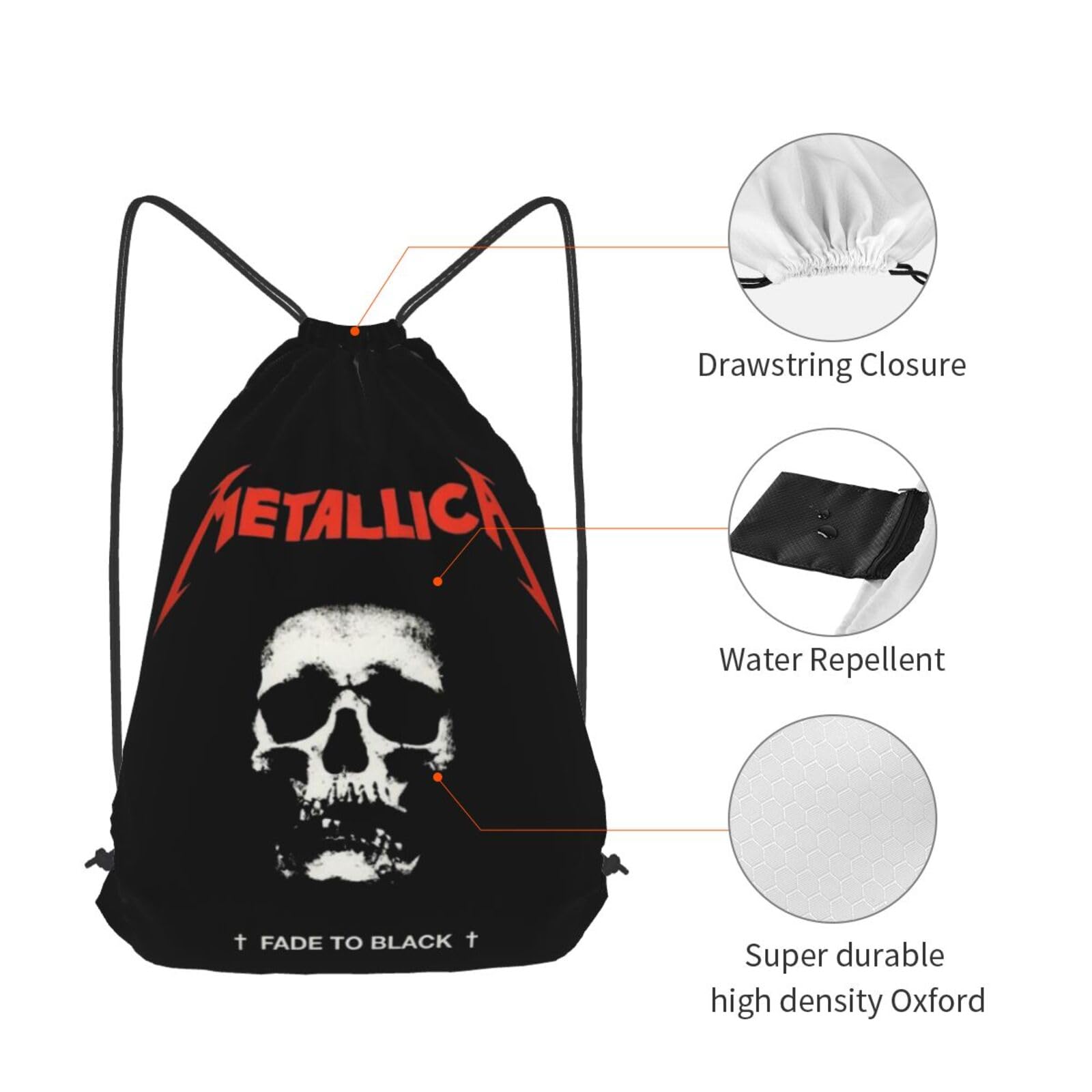 Amazon.co.jp: 巾着袋 ナップサック Metallica メタリカ バックパック 