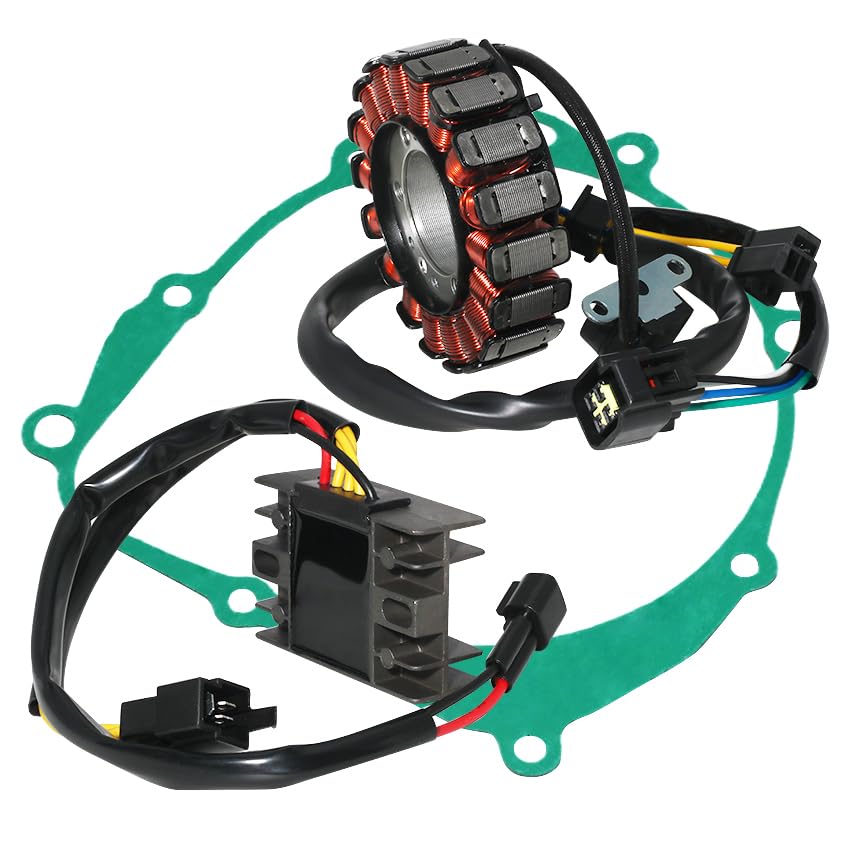 Stator Coil Rectifier Stator Gasket for Suzuki DRZ400 DR-Z400 2000-2004 for Suzuki DRZ400 DR-Z400E 2000-2007/2009 for Suzuki DRZ400 DR-Z400S 2000-2019 for Suzuki DRZ400 DR-Z400SM 2005-2019