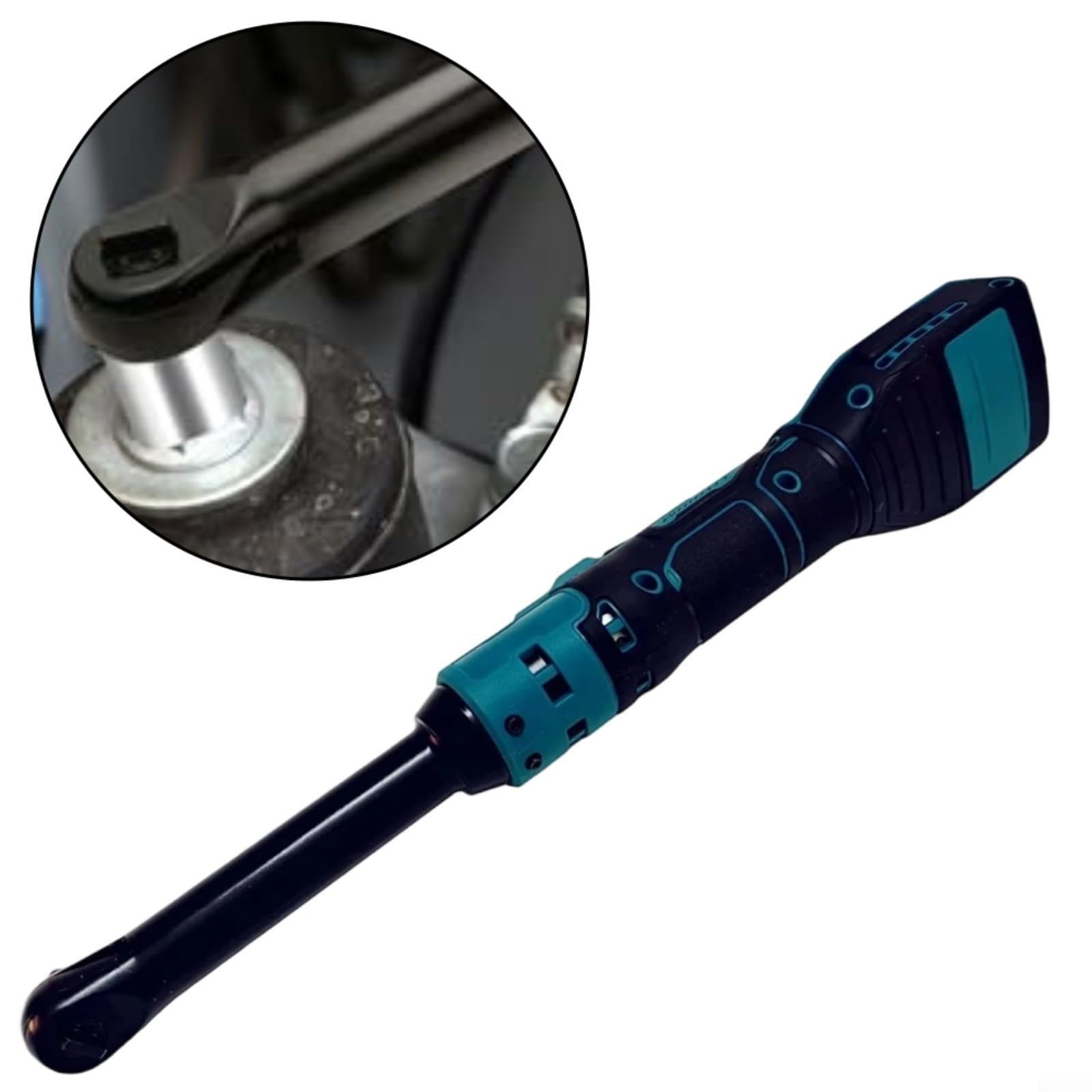 Llave de trinquete inalámbrica de 3/8 pulgadas, herramienta eléctrica con portabrocas de liberación rápida, agarre antideslizante de alto par para reparación de automóviles, mantenimiento