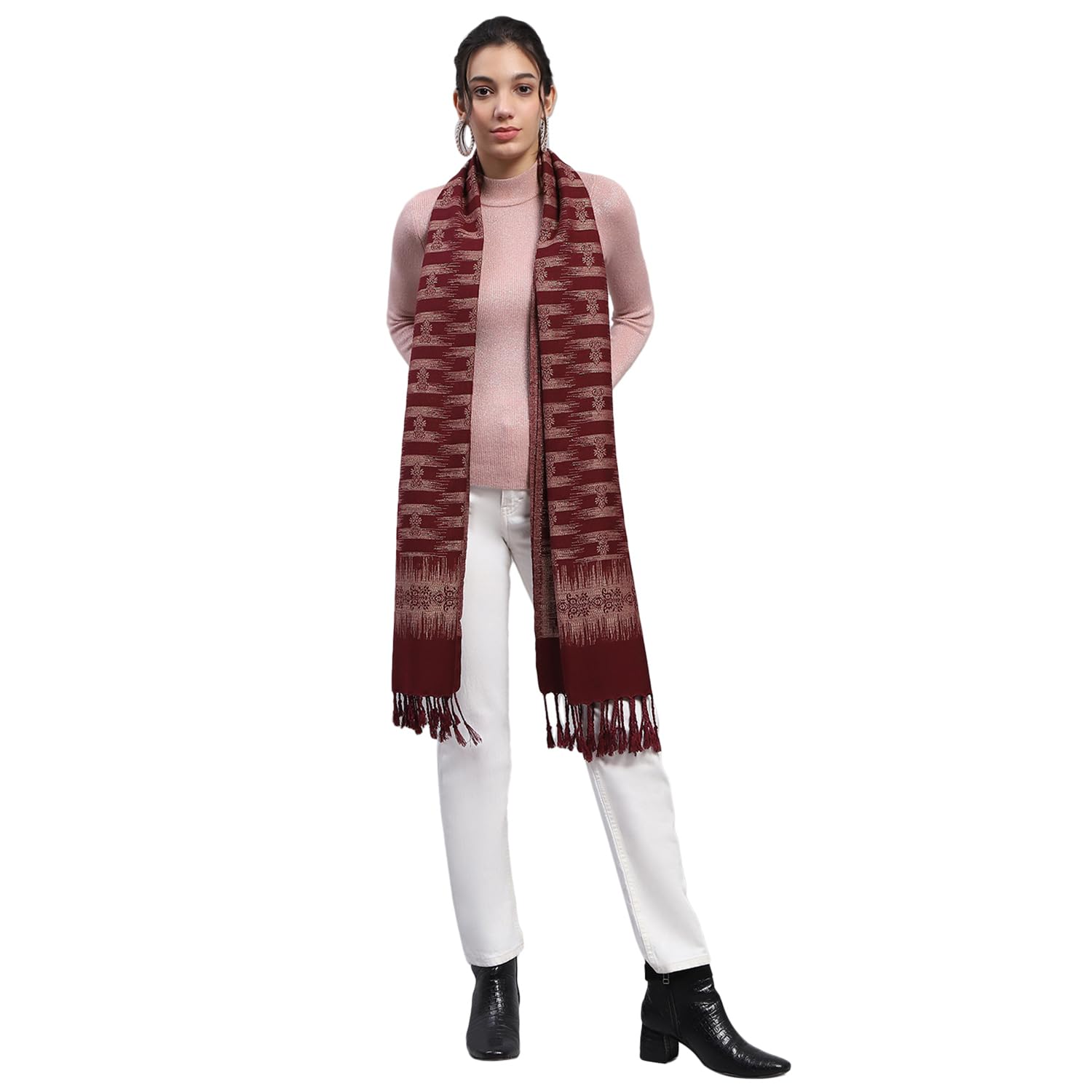 monte carlo Womens Self Design Stole (224STL4483)-picture-40